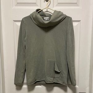 Neon Buddha | Sage Green | Cowl Neck | Rolled Hem| Knit | Sweater | Size XS